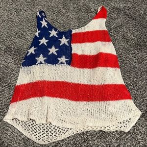 The Classic Red,White and a blue tank top S